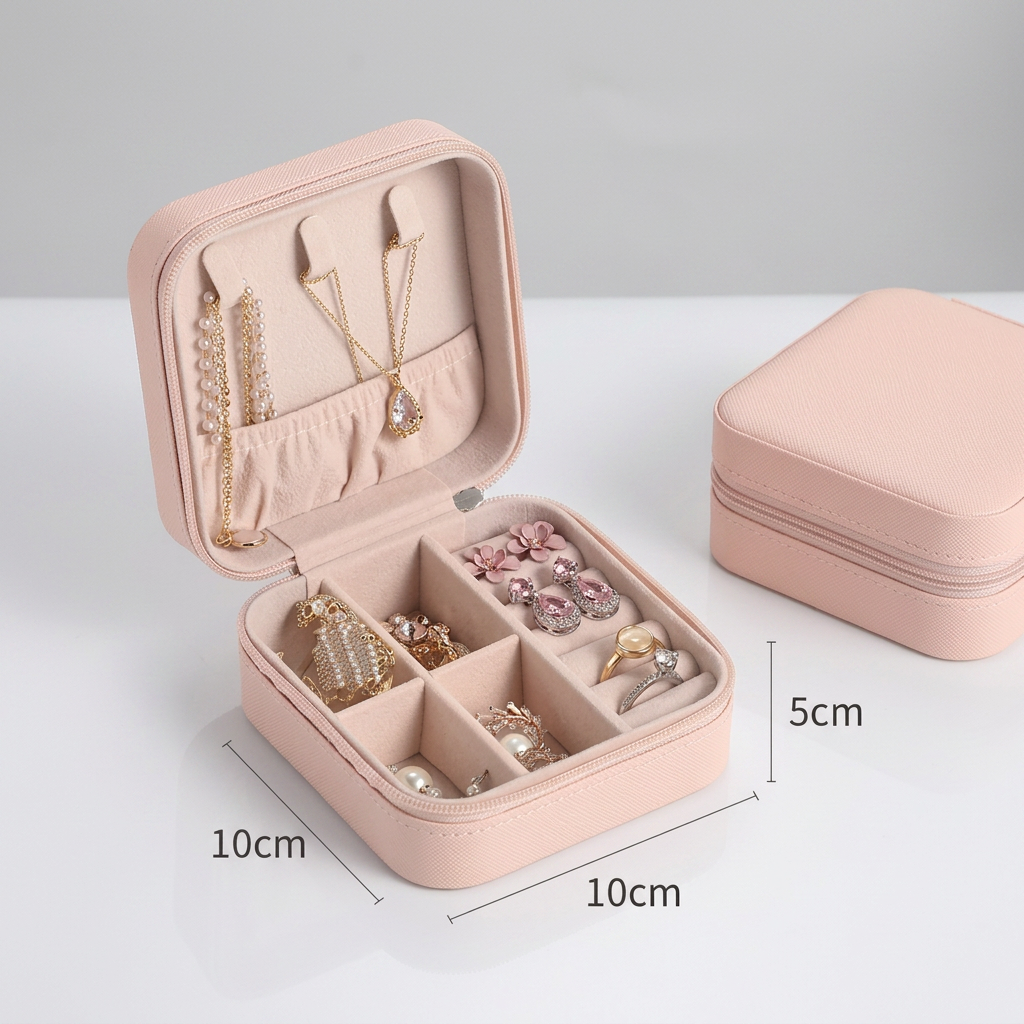 Elegant Jewelry Organizer Travel Case - Image 1