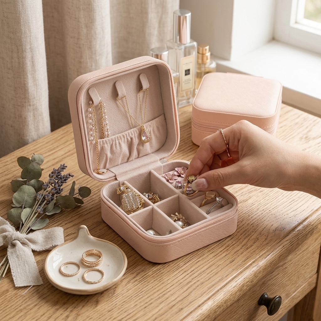 Elegant Jewelry Organizer Travel Case